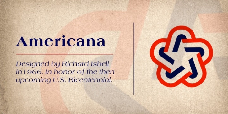 Americana font preview