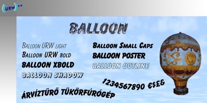 Balloon font preview