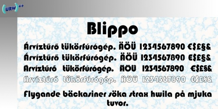 Blippo font preview