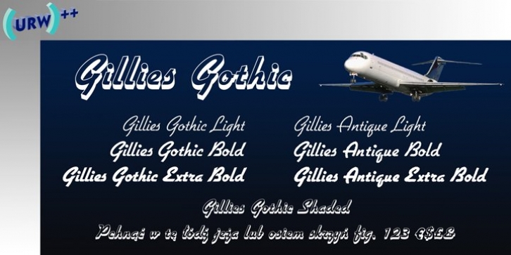Gillies Gothic font preview