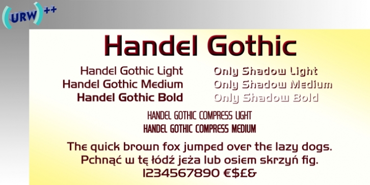 Handel Gothic font preview