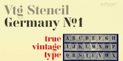 Vtg Stencil Germany No1 font download