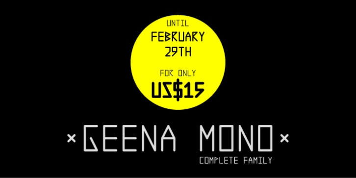 0Geena Mono font preview