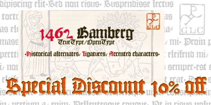 1462 Bamberg font preview