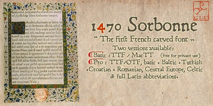 1470 Sorbonne font preview