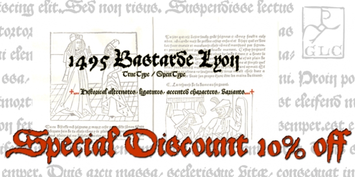 1495 Bastarde Lyon font preview