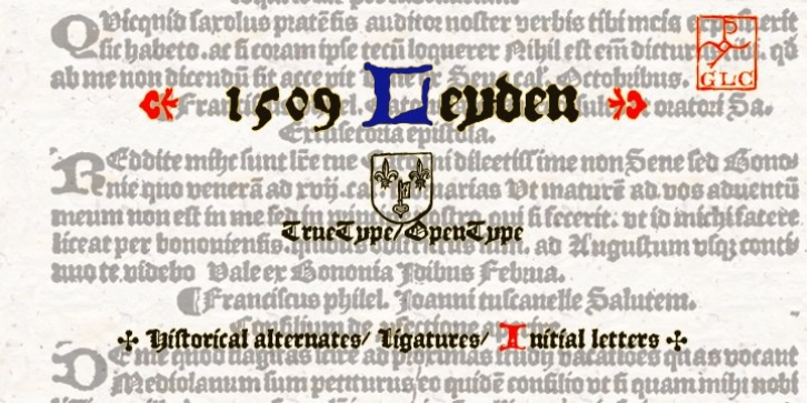 1509 Leyden font preview
