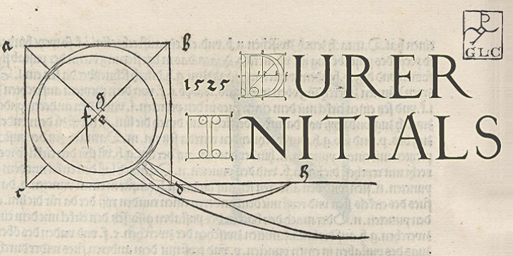 1525 Durer Initials font preview