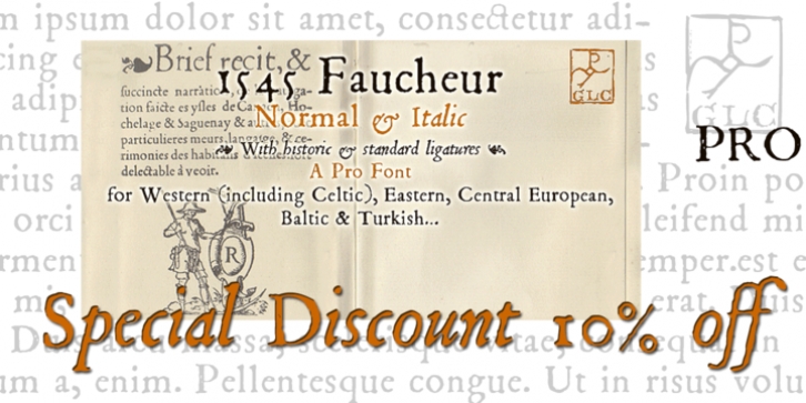 1545 Faucheur font preview