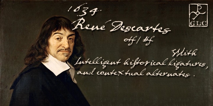 1634 René Descartes font preview