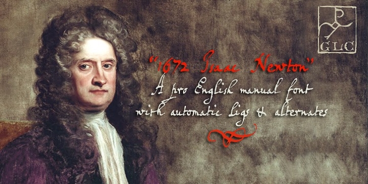 1672 Isaac Newton font preview