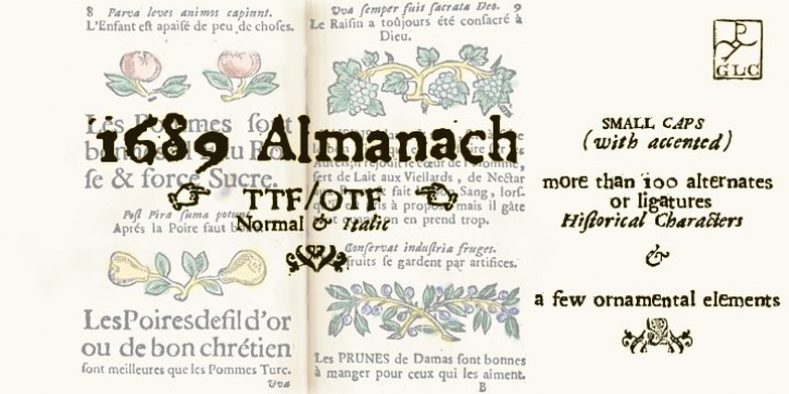 1689 Almanach font preview