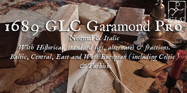 1689 GLC Garamond Pro font preview