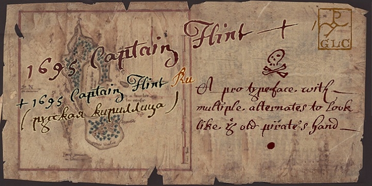 1695 Captain Flint font preview