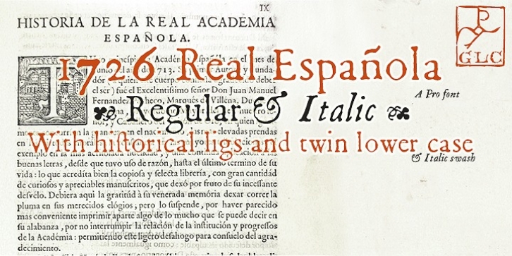 1726 Real Española font preview