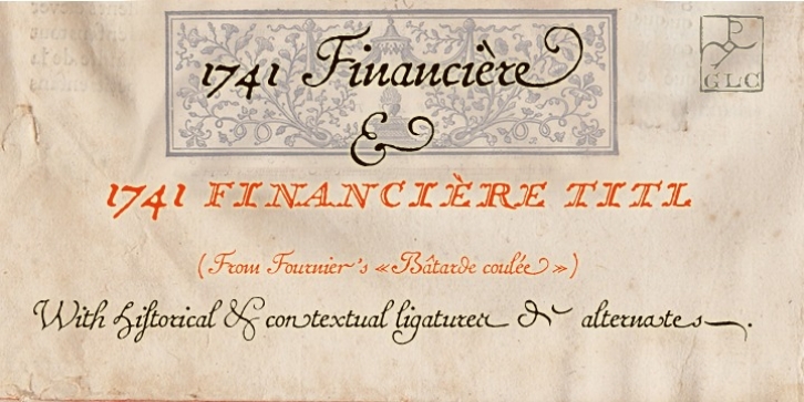 1741 Financiere font preview