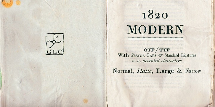 1820 Modern font preview