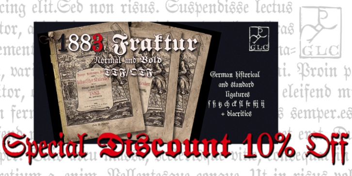 1883 Fraktur font preview