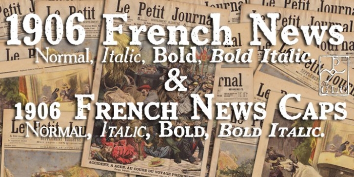 1906 French News font preview