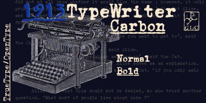 1913 Typewriter Carbon font preview