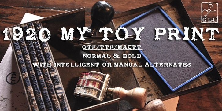 1920 My Toy Print font preview