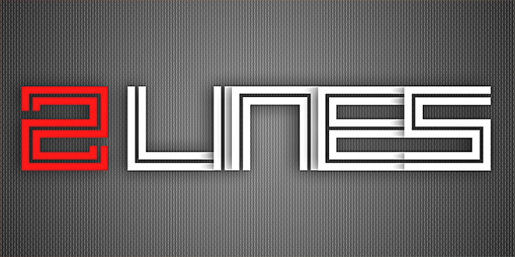 2 Lines font preview