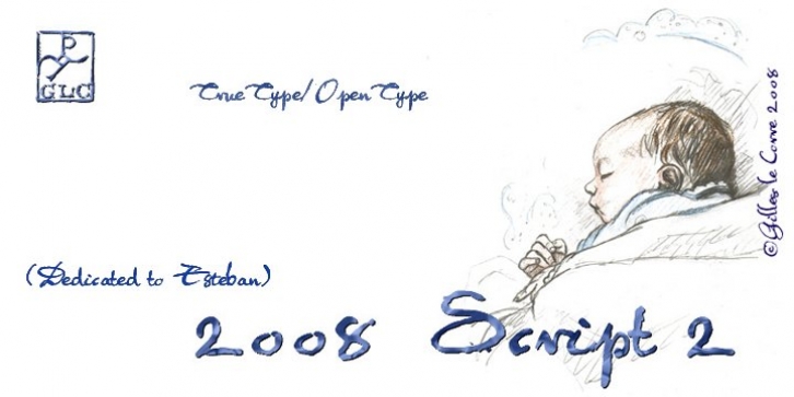 2008 Script 2 font preview