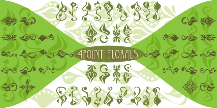 4 Point Florals font preview