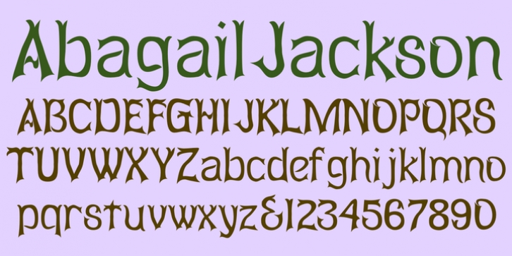 Abagail Jackson font preview