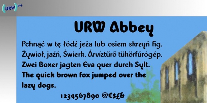 Abbey font preview