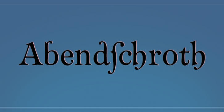 Abendschroth font preview