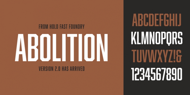 Abolition font preview