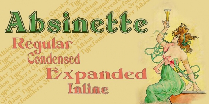 Absinette font preview