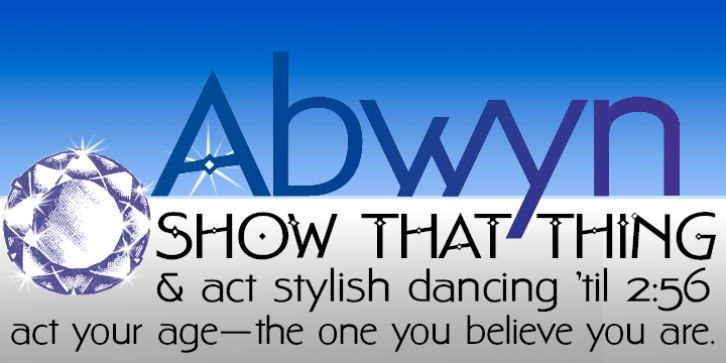 Abwyn font preview