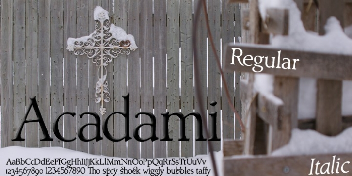 Acadami font preview