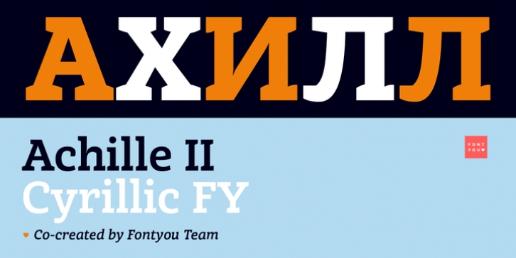 Achille II Cyr FY font preview