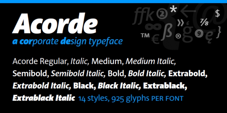 Acorde font preview