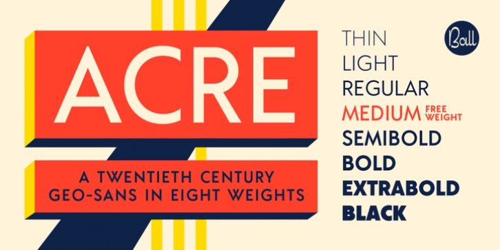 Acre font preview