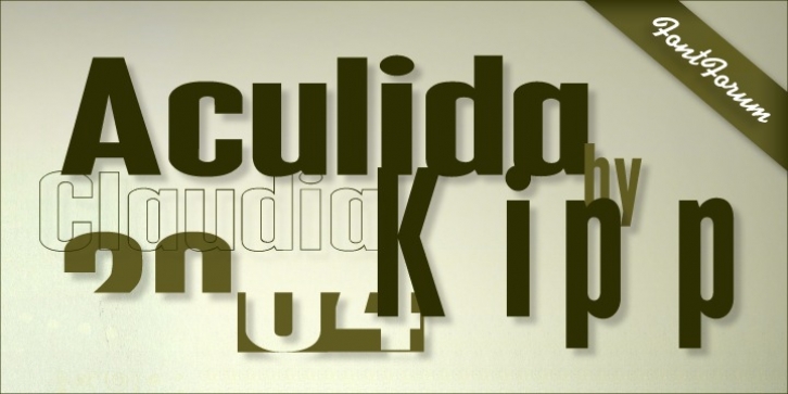Aculida font preview