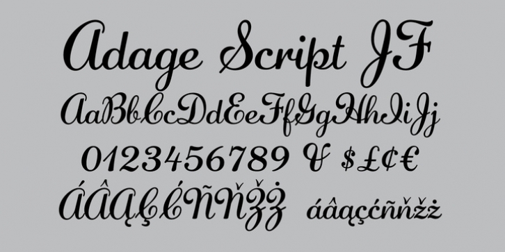 Adage Script JF font preview