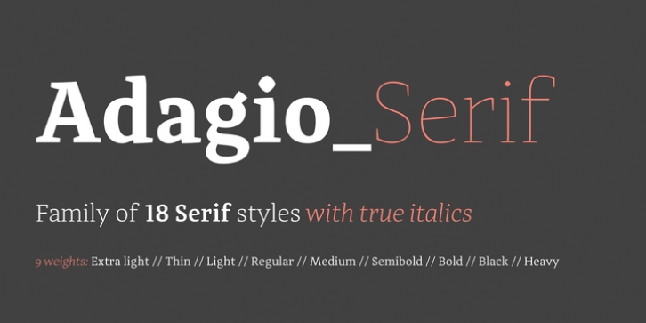 Adagio Serif font preview