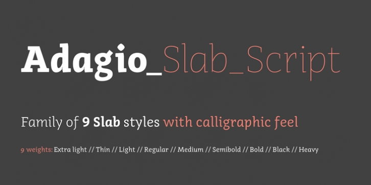 Adagio Slab Script font preview