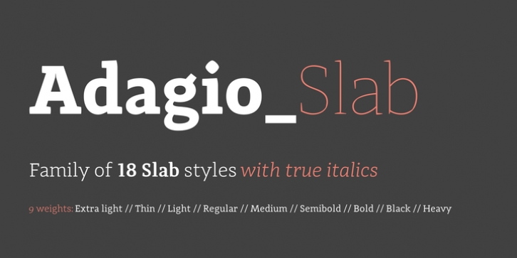 Adagio Slab font preview