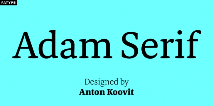 Adam Serif font preview