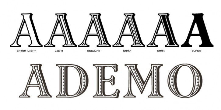 Ademo font preview