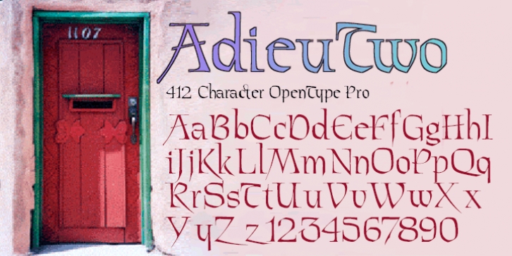 Adieu Two Pro font preview