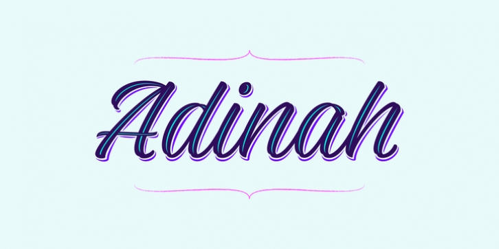 Adinah font preview