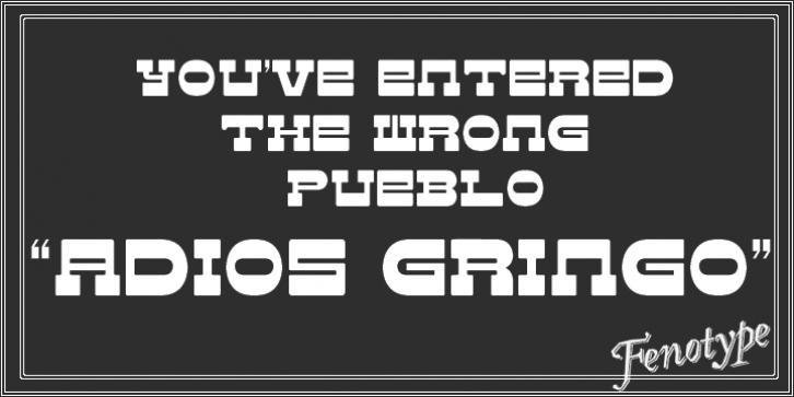 Adios Gringo font preview