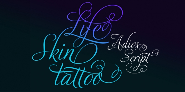 Adios Script Pro font preview