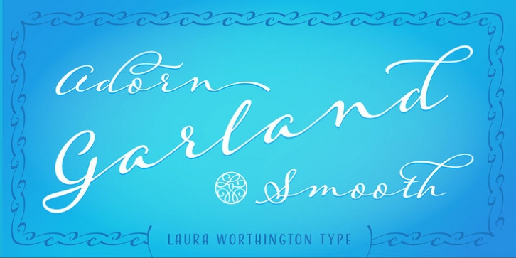 Adorn Garland Smooth font preview